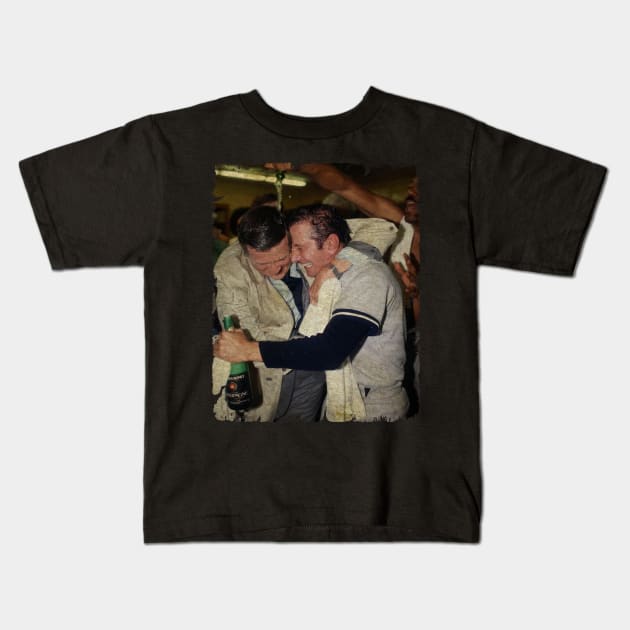 George Steinbrenner and Billy Martin - 1977 WS Kids T-Shirt by SOEKAMPTI